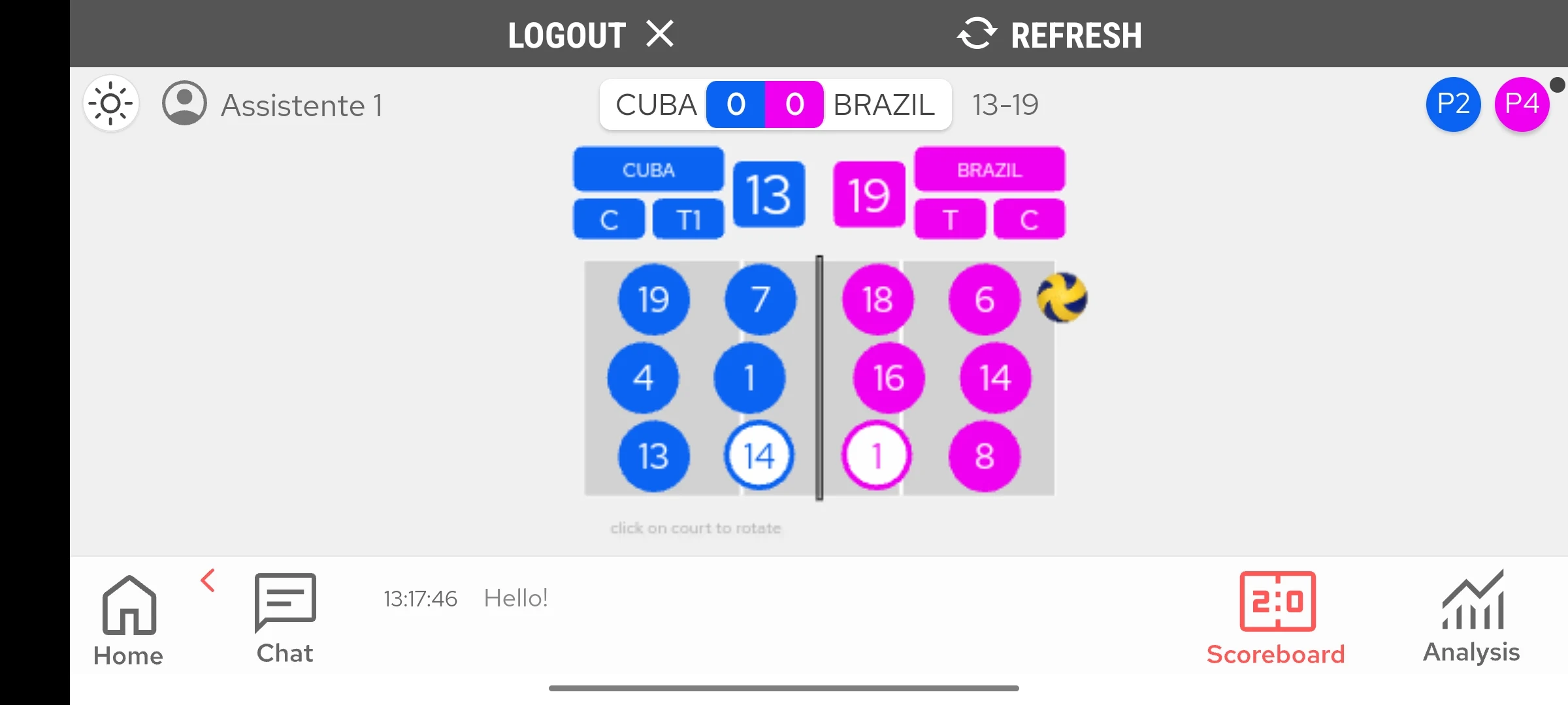 Data Volley 4 Web Client screenshot
