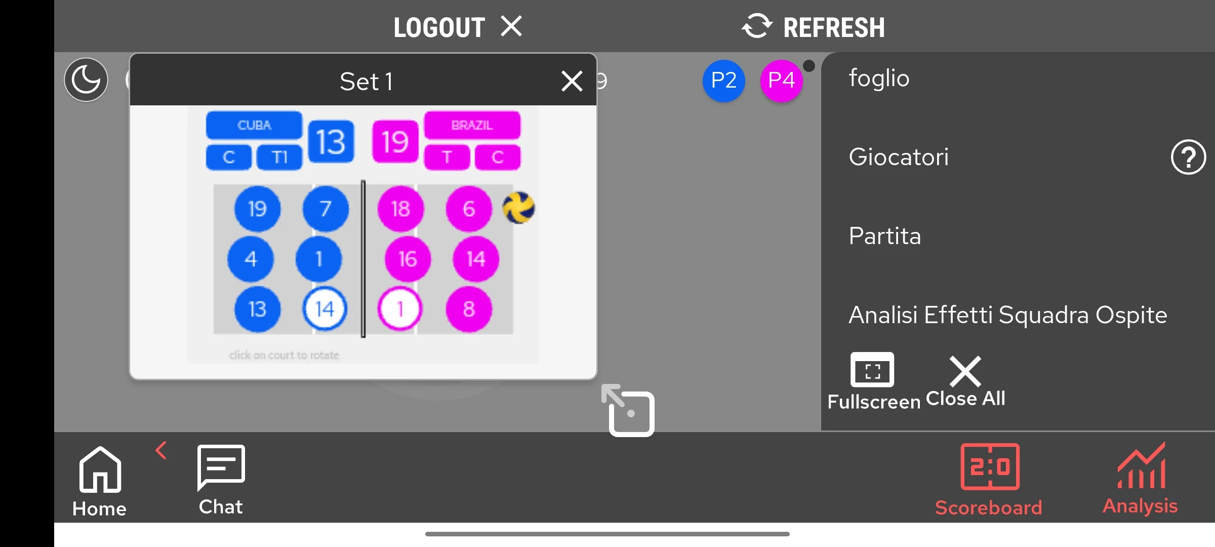 Data Volley 4 Web Client screenshot
